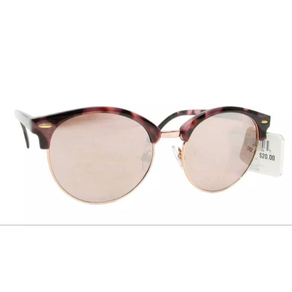 Foster Grant Pink Tortoise Shell/Rose Gold Mirrored Sunglasses 100%UV MaxBlock S - Picture 1 of 6